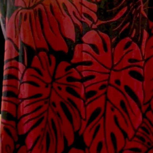 Red Palm Saturday Red + Black Modern Leaf Travel Blanket Towel Wrap - Picture 12 of 12